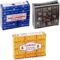 SATYA - GOLOKA Lot Cons d'Encens Nag Champa Joc...