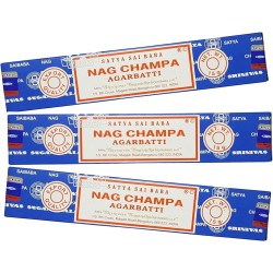 SATYA Lot d'encens 3x Nag Champa - 3 paquets de...