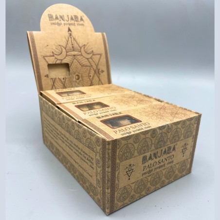 Conos de Incienso Pirámide Palo Santo Banjara - Palo Santo - Hecho a Mano - Orgánico - Hecho en India - BANJARA Smudge