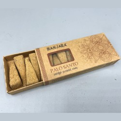 Conos de Incienso Pirámide Palo Santo Banjara - Palo Santo - Hecho a Mano - Orgánico - Hecho en India - BANJARA Smudge