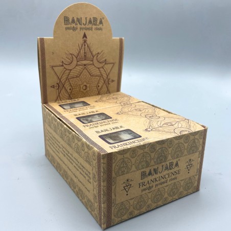 Conos de Incienso Pirámide Frankincense Banjara - Olíbano - Hecho a Mano - Orgánico - Hecho en India - BANJARA Smudge