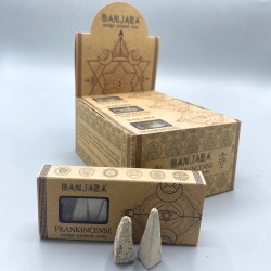 Conos de Incienso Pirámide Frankincense Banjara - Olíbano - Hecho a Mano - Orgánico - Hecho en India - BANJARA Smudge