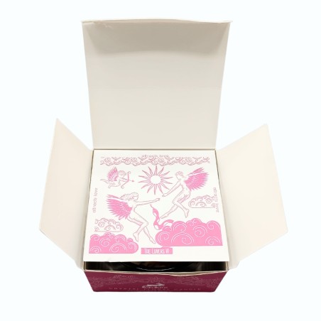 Vela Mágica con Flores y Gemas Hop Hare - Los Amantes - Vela Cera de Soja hecha a mano - 8,8x5cm