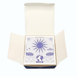 Vela Mágica con Flores y Gemas Hop Hare - El Sol - Vela Cera de Soja hecha a mano - 8,8x5cm
