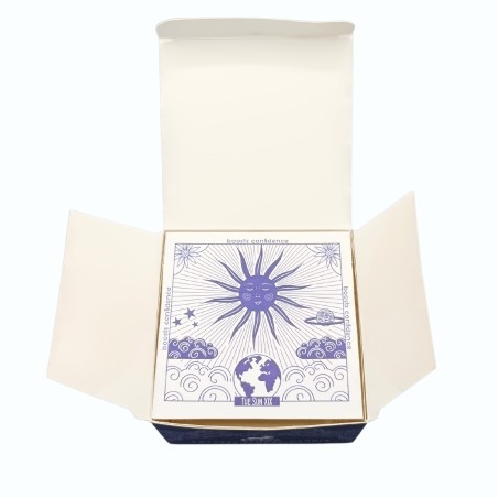Vela Mágica con Flores y Gemas Hop Hare - El Sol - Vela Cera de Soja hecha a mano - 8,8x5cm