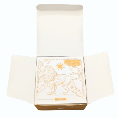 Vela Mágica con Flores y Gemas Hop Hare - El León - Vela Cera de Soja hecha a mano - 8,8x5cm