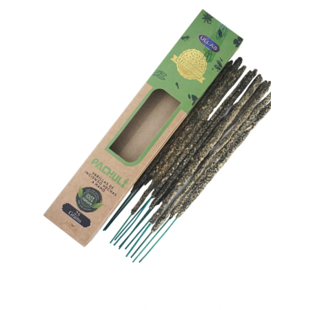 Incienso Ullas de Pachulí - Patchouli - Hecho a mano - 25gr - Hecho en India - 100% Natural - ULLAS Incienso Orgánico