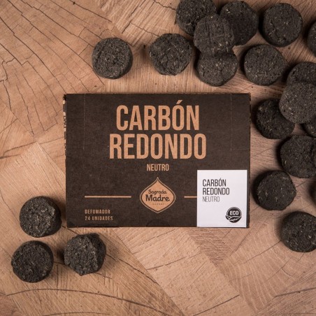 CARBON REDONDO NEUTRO SAGRADA MADRE - 24 unidades - CABON LITÚRGICO - PARA DEFUMAR, SAHUMERIOS, RESINAS, HIERBAS...