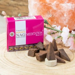 GOLDEN NAG Conos Incienso Meditación - Cajita de 10 conos