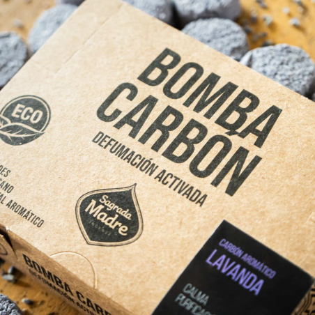 Holy Mother Lavender Charcoal Pump - Activated Defumation - Calms Purification - 12 units