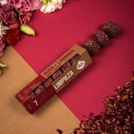 Pastillas Defumación Activada 7 días Rosa Lavanda - Amor - Sagrada Madre - Pastillas 7 Días de Limpieza