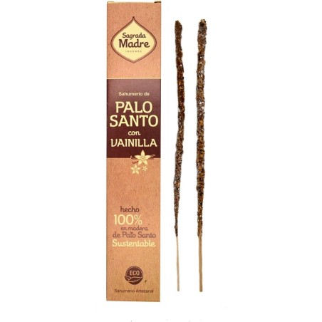 Palo Santo Incense with Vanilla Sagrada Madre - Sahumerio 8 thick sticks