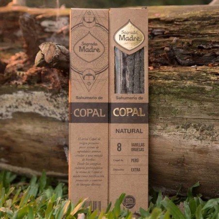 Incienso Copal Natural Sagrada Madre - Sahumerio 8 varillas gruesas Ecológico