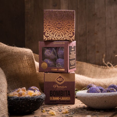 Bombitas Premium Olíbano Lavanda - Purificación, Relajación y Armonía - 8 unidades - Sagrada Madre
