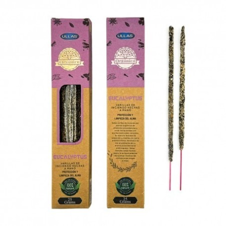Organic Eucalyptus Incense - ULLAS - Handmade - 25gr - Made in India - 100% Natural