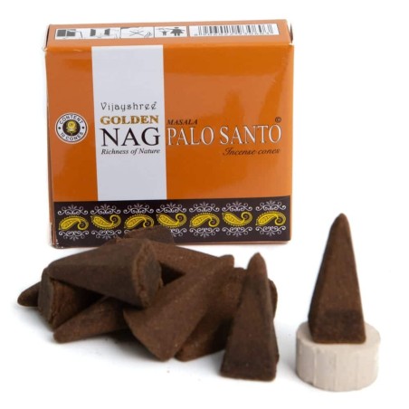 GOLDEN NAG Conos Incienso Palo Santo - Cajita de 10 conos
