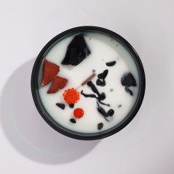 Vela Mágica con Flores y Gemas Hop Hare - El Diablo - Vela Cera de Soja hecha a mano - 8,8x5cm