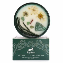 Vela Mágica con Flores y Gemas Hop Hare - El Mago - Vela Cera de Soja hecha a mano - 8,8x5cm