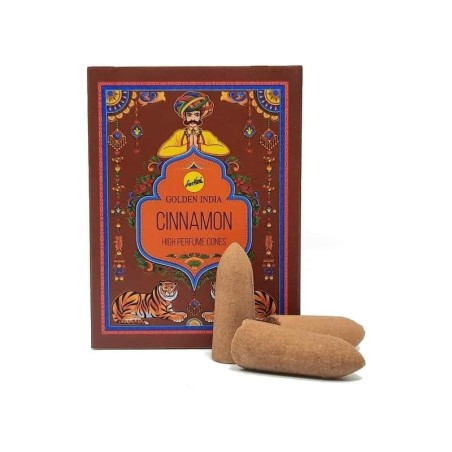 Conos Incienso Reflujo Canela - Golden India - Paquetito de 12 conos