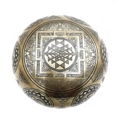 Cuenco Tibetano Sanador Grabado - 16cm - 7 Chakra