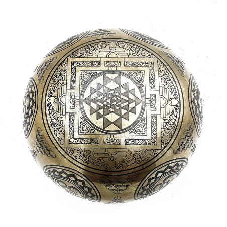 Cuenco Tibetano Sanador Grabado - 16cm - 7 Chakra