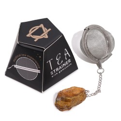 Gemstone tea strainer - Golden tiger's eye -...