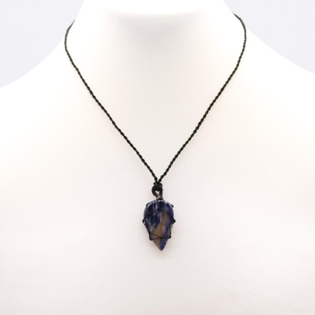 Colgante de lágrima de piedras preciosas entrelazada - Sodalita