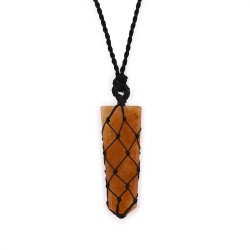 Pendentif à bout plat avec pierres précieuses...