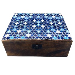 Cutie Mare din Lemn Ceramic Smaltat -...