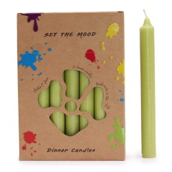 Set of Solid Color Table Candles - Pack of 21 -...