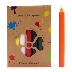 Solid Color Table Candle Set - Pack of 21 - Mix...