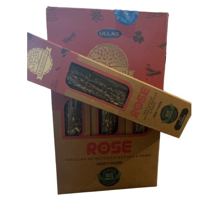Organic Rose Incense - Rose - ULLAS - Handmade - 25gr - Made in India - 100% Natural