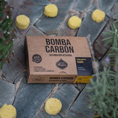 Bomba de Carbón Defumación Activada - Yagra - Carbón Aromático - Progreso - Prosperidad - 24 uds. - Sagrada Madre