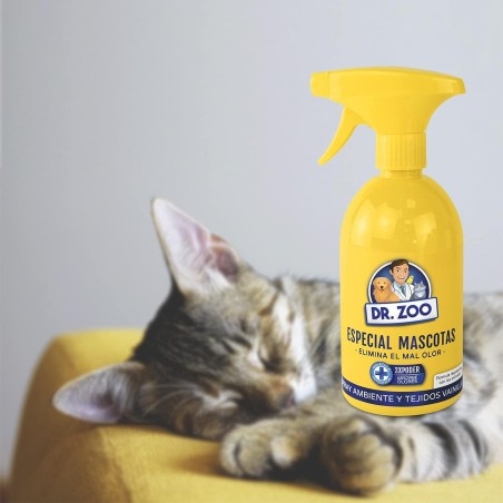 Pack 2x DR ZOO Ambientador Spray Ambiente y Tejidos Casa Vainilla - Especial Mascotas - Absorbe olores de Mascotas - 500ml