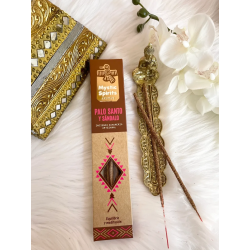 Incienso Sahumerio Palo Santo y Sándalo - Mystic Spirits - Artesanal - Hecho en India - 8 varitas - Equilibrio y Meditación