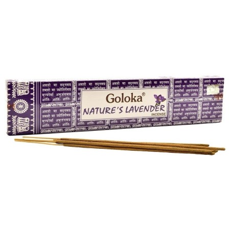 GOLOKA Encens Natural de Lavanda - Nature's Lavender Incense - 1 paquet de 15gr.