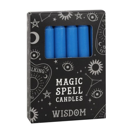 VELAS MAGICAS - MAGIC SPELL CANDLES - WISDOM - SABIDURÍA - PAQUETE 12 VELAS AZULES - SPIRIT OF EQUINOX