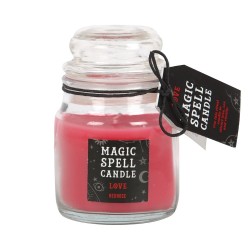 MAGIC SPELL CANDLE - LOVE - LOVE - RED GLASS...