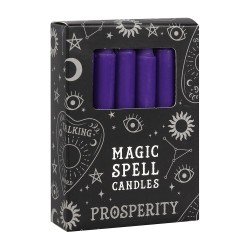 MAGIC SPELL CANDLES - PROSPERITY - 12 PURPLE...