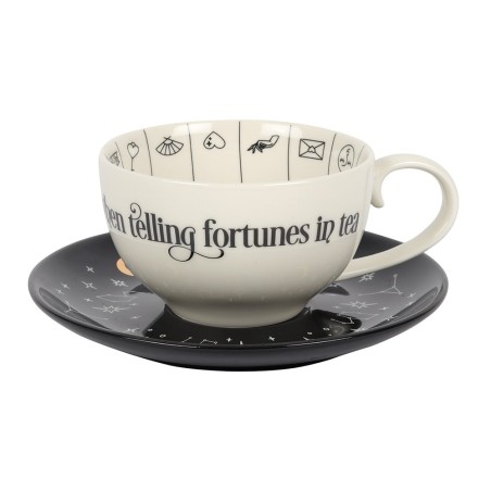 FORTUNE TELLING TEA CUP WITH SAUCER - SPIRIT OF EQUINOX