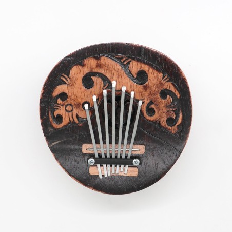 Kalimba Coco Antiguo - Instrumento musical de madera - Hecho a mano en Indonesia