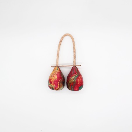 Maracas Sonajero - Doble Vuelta - Instrumentos Musicales de Madera - Hecho a mano en Indonesia