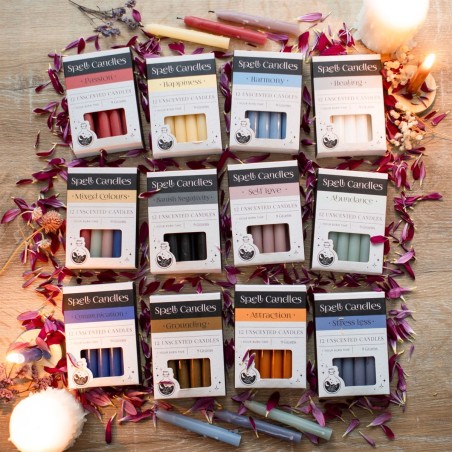 VELAS HECHIZO SPELL CANDLES - PASSION - PASIÓN - PAQUETE 12 VELAS ROJAS - SPIRIT OF EQUINOX