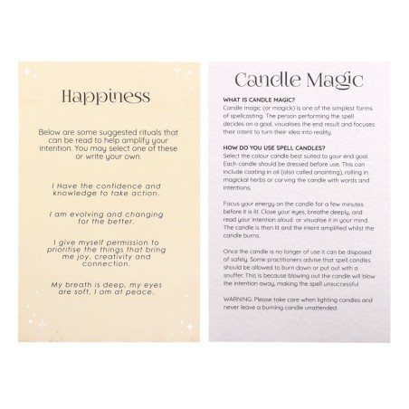 VELAS HECHIZO SPELL CANDLES - HAPPINESS - FELICIDAD - PAQUETE 12 VELAS AMARILLAS - SPIRIT OF EQUINOX