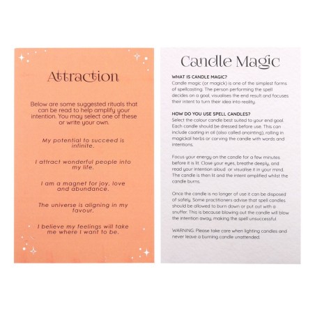 VELAS DE FEITIÇO VELAS DE FEITIÇO - ATRAÇÃO - PACOTE DE 12 VELAS DE LARANJA - SPIRIT OF EQUINOX