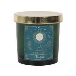 SAGE WHITE SUN TAROT CANDLE - TAROT THE SUN XIX...