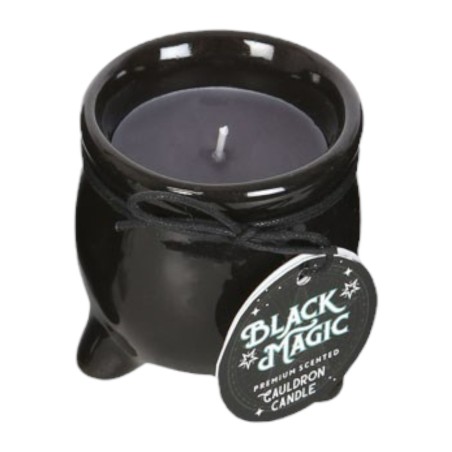 Bougie Aromatique Noire en Chaudron Opium et Myrrhe - Protection - 7.8cm - Esprit d’Equinoxe