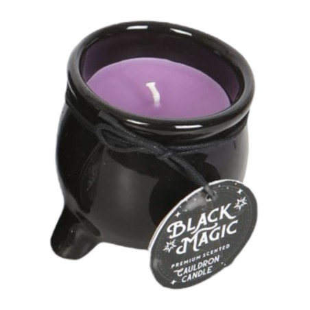 Purple Aromatic Candle in Lavender and Rosemary Cauldron - Prosperity - 7.8cm - Spirit of Equinox