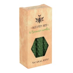 Grüne Bienenwachskerzen 11x5x5cm Zaubersprüche...
