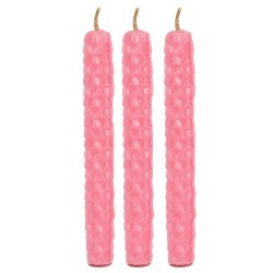Candele di cera d'api rosa Incantesimi 11x5x5 cm - Confezione da 6 candele - Candele di cera d'api dell'ape benedetta - Spirito 